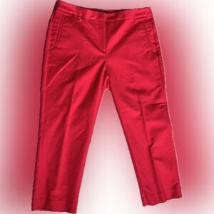 Adrianna Papell flat front, 🌴 cropped cigarette pant in pink fuchsia, size 12,